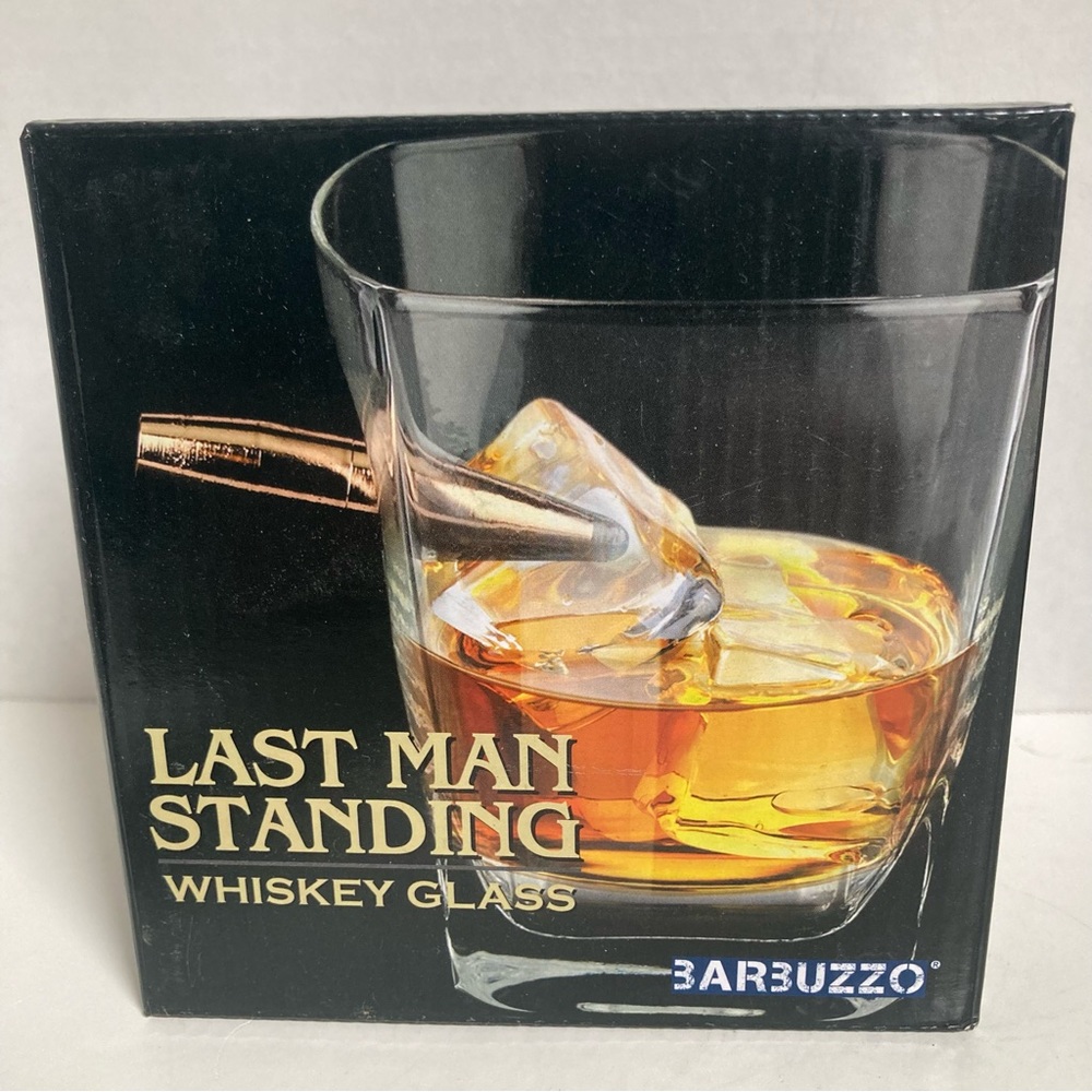 Barbuzzo Last Man Standing faux Bullet Whiskey  rocks Glass 10 oz